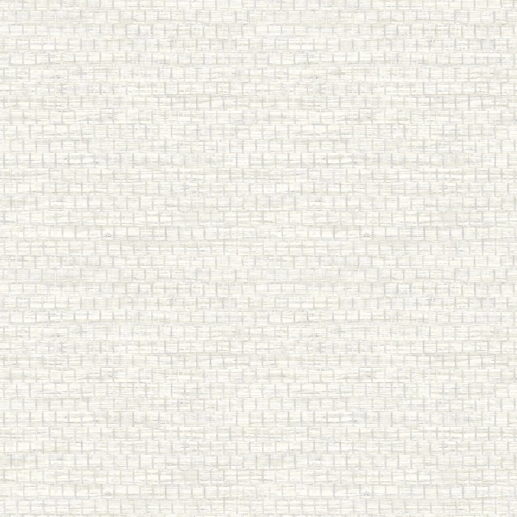 Yellowstone Plaited Grass White Wallpaper 20.5" x 33ft | Textured Basketweave Design