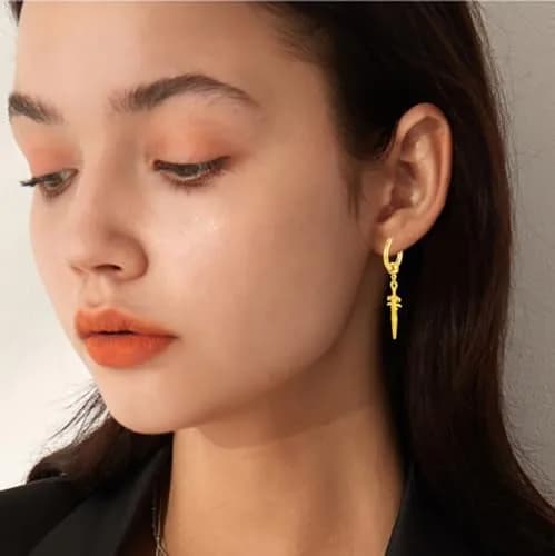 Hebelee Small Hoop Earrings for Women Men | Stainless Steel Drop & Dangle Jewelry (52mm) thumbnail 3