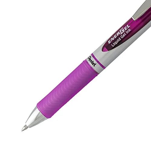 Pentel EnerGel Deluxe RTX Retractable Gel Pens, 0.7mm Medium Tip, Violet Ink, 6 Pack (2 Pens x 3 Packs) | Smooth Writing, Fast-Drying thumbnail 4