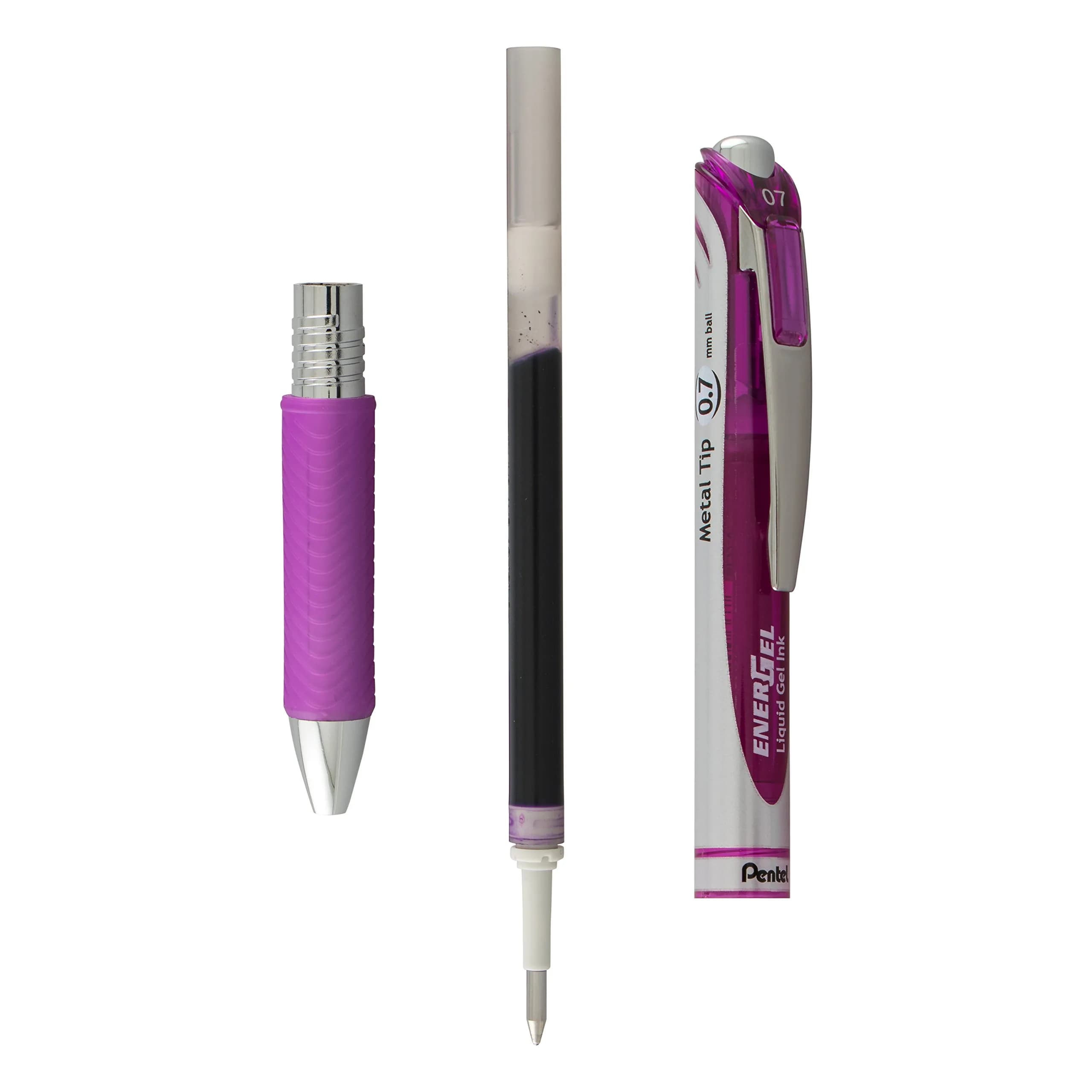 Pentel EnerGel Deluxe RTX Retractable Gel Pens, 0.7mm Medium Tip, Violet Ink, 6 Pack (2 Pens x 3 Packs) | Smooth Writing, Fast-Drying - view 5