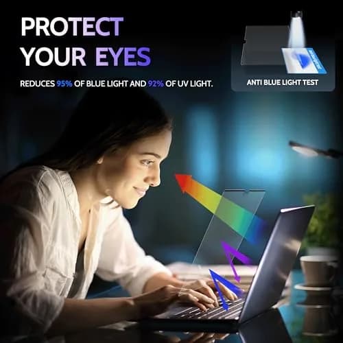 Peslv Magnetic Anti Blue Light Screen Protector for MacBook Pro 16 Inch (2021-2026, M1-M5 Chips) | Blue Light Filter, Eye Protection, Matte Finish thumbnail 3