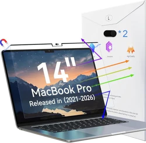 Peslv Magnetic Screen Protector for MacBook Pro 14 Inch | Blue Light & Glare Filter (14.2") thumbnail 1