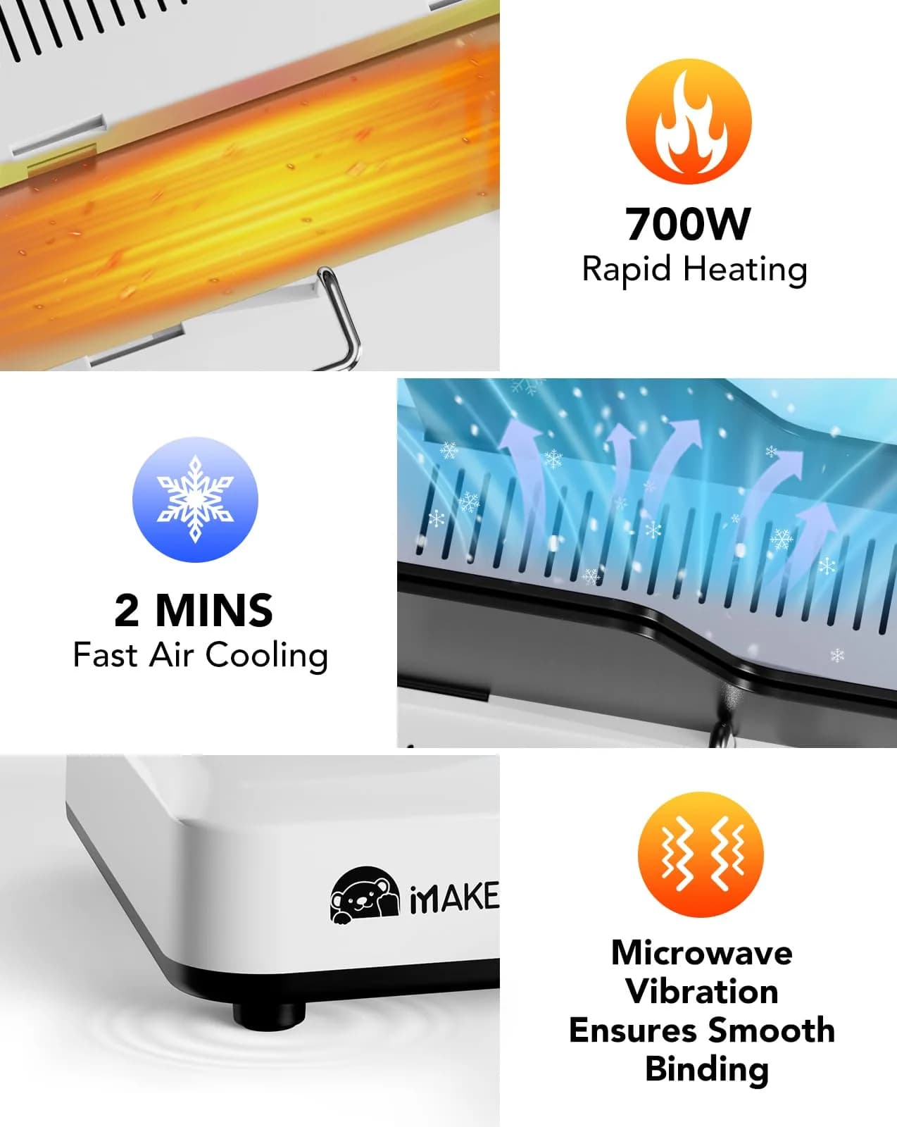 MAKEASY Thermal Binding Machine 500 Sheets | Digital Touch Panel, Air Cooling, 10 Covers thumbnail 4