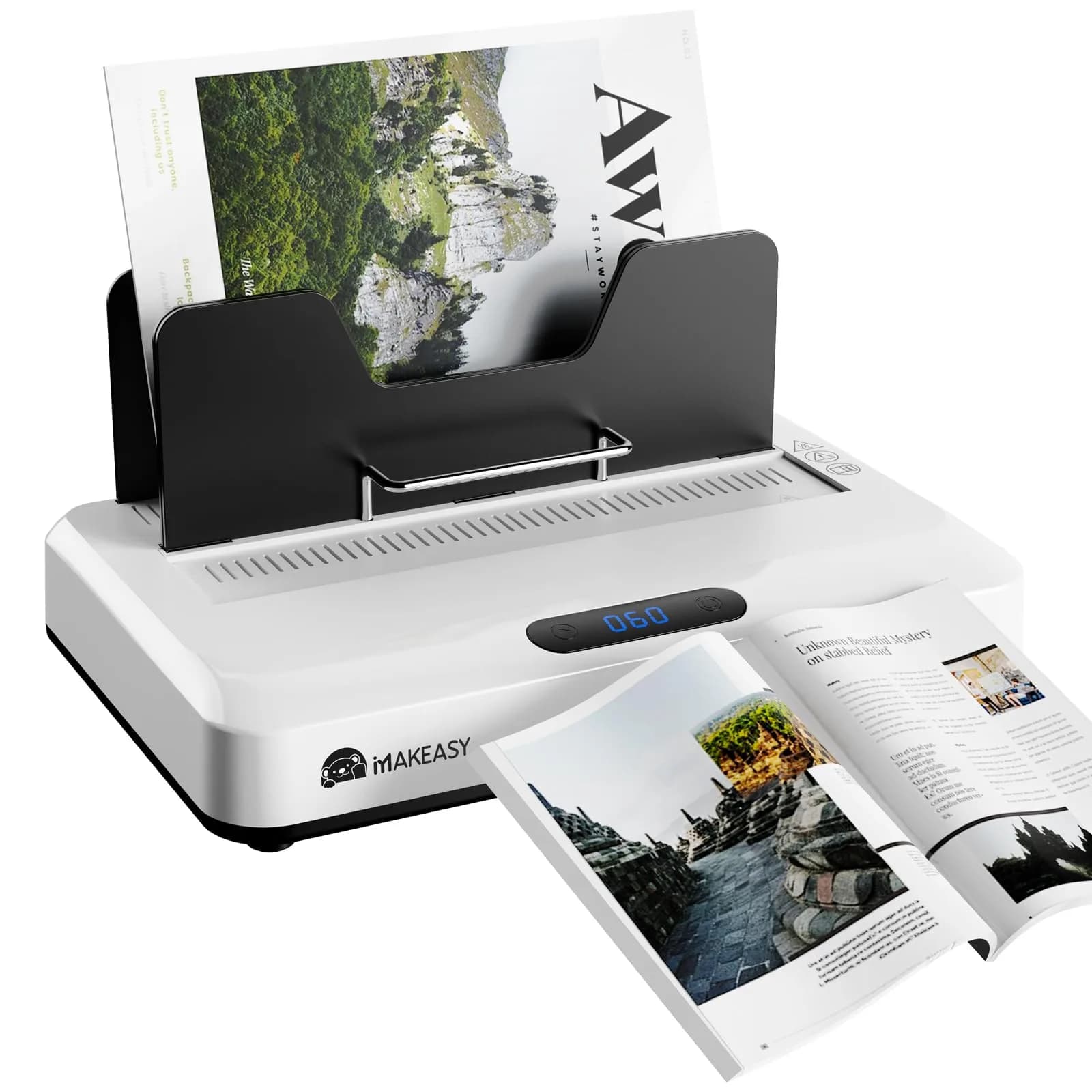 MAKEASY Thermal Binding Machine 500 Sheets | Digital Touch Panel, Air Cooling, 10 Covers thumbnail 1