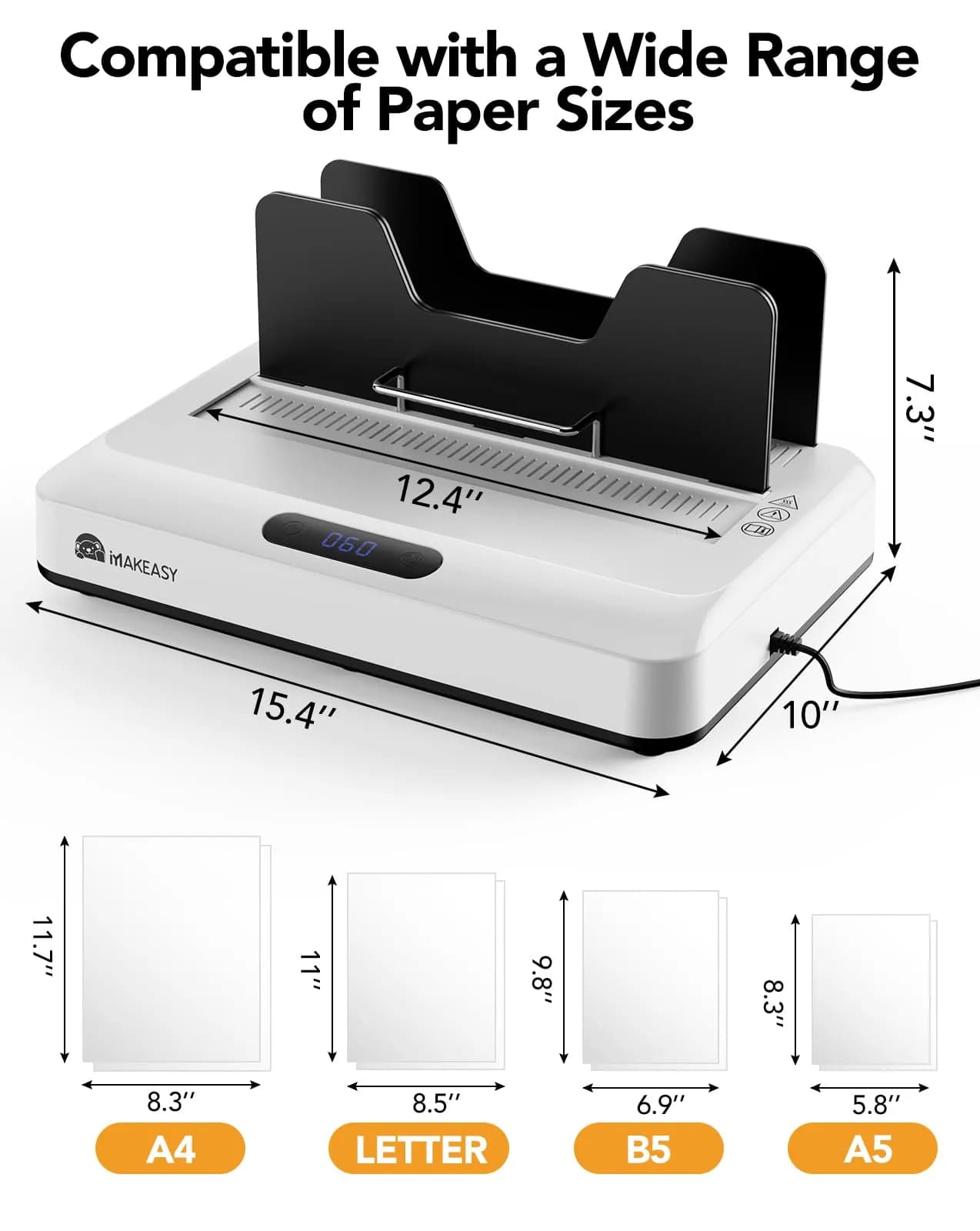 MAKEASY Thermal Binding Machine 500 Sheets | Digital Touch Panel, Air Cooling, 10 Covers thumbnail 3
