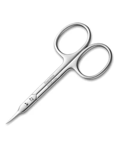 ZIZZLON Professional Cuticle Scissors Extra Fine Curved Pointed Tip 1.5cm (0.59in) | Surgical Grade Stainless Steel thumbnail 1