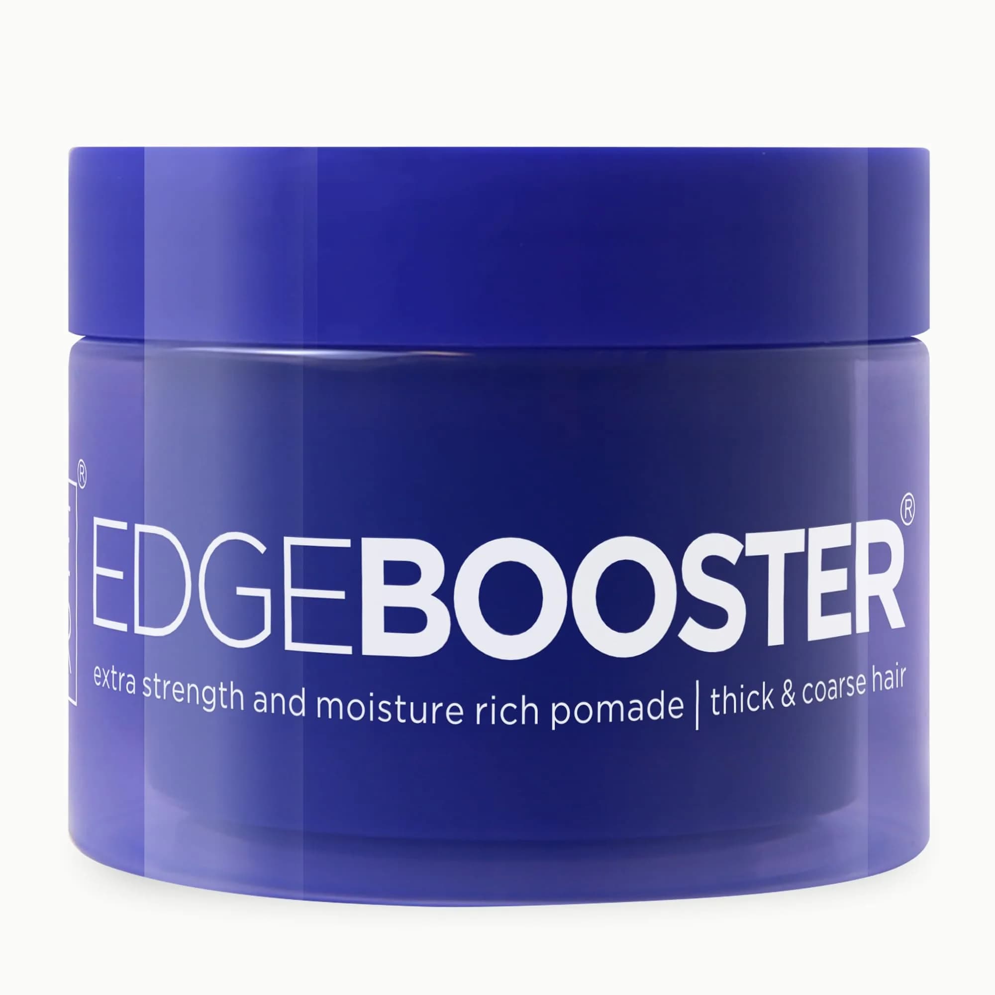 Style Factor Edge Booster Extra Strength & Moisture Rich Pomade | Strong Hold Gel for Thick & Coarse Hair | High Shine, Non-Greasy, 3.38 oz — Blue Sapphire