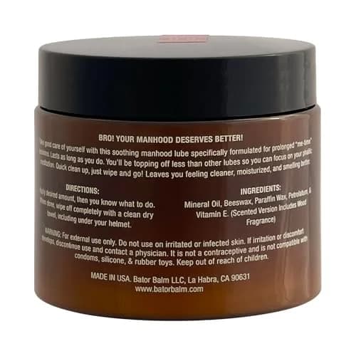 Bator Balm Premium Oil-Based Personal Lubricant 177ml (6 Fl Oz) | Long-Lasting, Easy Clean Up, Moisturizing thumbnail 2