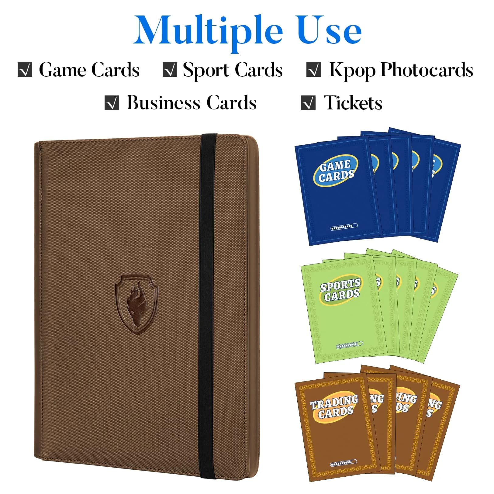 Fabmaker 9 Pocket Card Binder for 540 Cards | Archival Safe & Water-Resistant Trading Card Album - view 3
