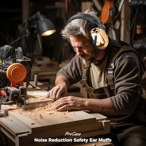 ProCase NRR 28dB Passive Hearing Protection Earmuffs | ANSI S3.19 Certified Noise Reduction Headphones thumbnail 4