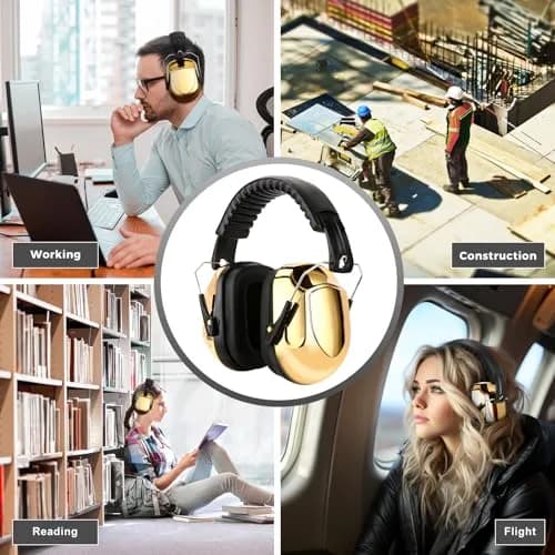 ProCase NRR 28dB Passive Hearing Protection Earmuffs | ANSI S3.19 Certified Noise Reduction Headphones thumbnail 6