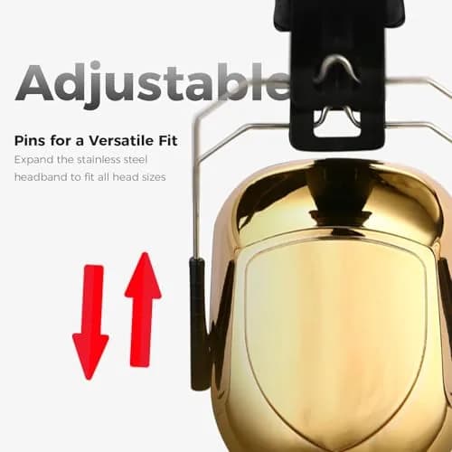 ProCase NRR 28dB Passive Hearing Protection Earmuffs | ANSI S3.19 Certified Noise Reduction Headphones thumbnail 2