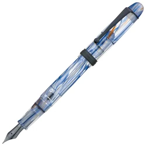 Asvine V126 Vacuum Filling Fountain Pen Extra Fine Nib, Blue Swirl Acrylic, 148mm (5.8in) | Smooth Ink Flow for Daily Writing thumbnail 3