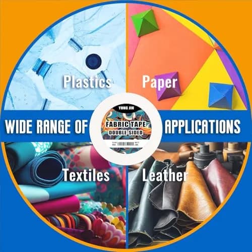 YONGJIN Double-Sided Fabric Tape 2 Rolls: 2/5 inch x 49ft & 1 inch x 49ft | No-Sew Hemming & Crafting thumbnail 6