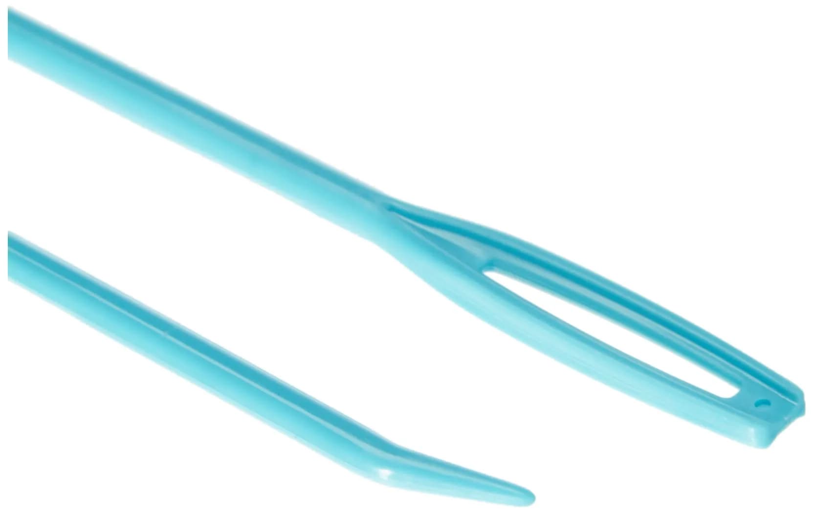 Clover Super Jumbo Tapestry Needle Set, 18-22, Blue (Pack of 6) | Curved Tip for Bulky Yarn - view 3