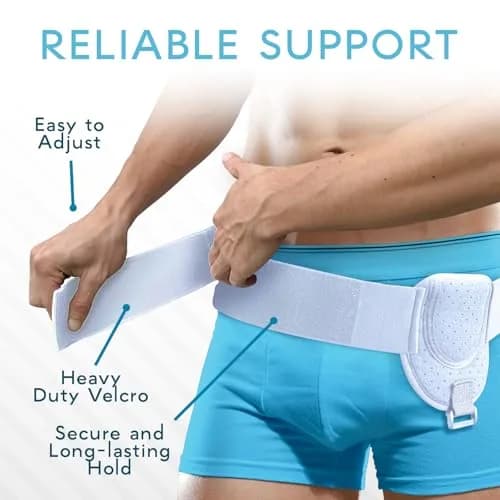 Adamson Hernia Support Belt for Men & Women | Adjustable Groin Hernia Truss (100cm/39.4in) thumbnail 6