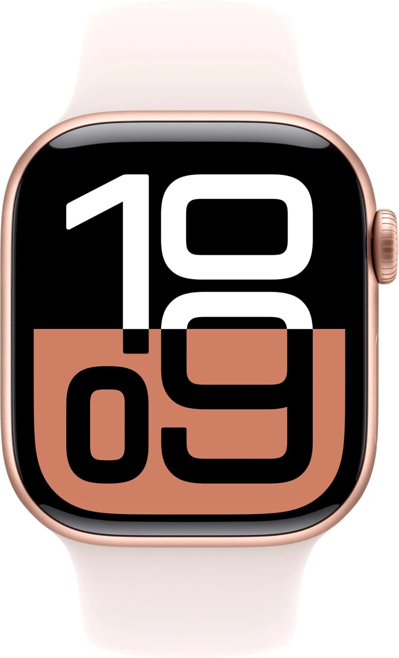Apple Watch Series 10 [GPS 42mm] Smartwatch - Renewed, Rose Gold Aluminum Case with Light Blush Sport Band, M/L - view 2