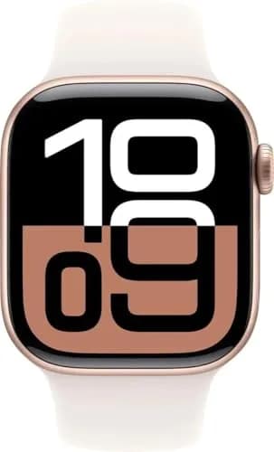 Apple Watch Series 10 [GPS + Cellular, 42mm] Rose Gold Aluminum Case with Light Blush Sport Band, S/M (Renewed) | 10th Gen Smartwatch with 100% Battery Health thumbnail 2