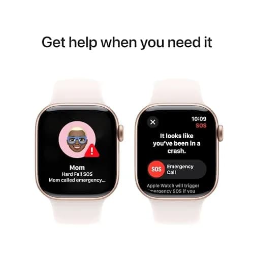 Apple Watch Series 10 [GPS + Cellular, 42mm] Rose Gold Aluminum Case with Light Blush Sport Band, S/M (Renewed) | 10th Gen Smartwatch with 100% Battery Health thumbnail 3
