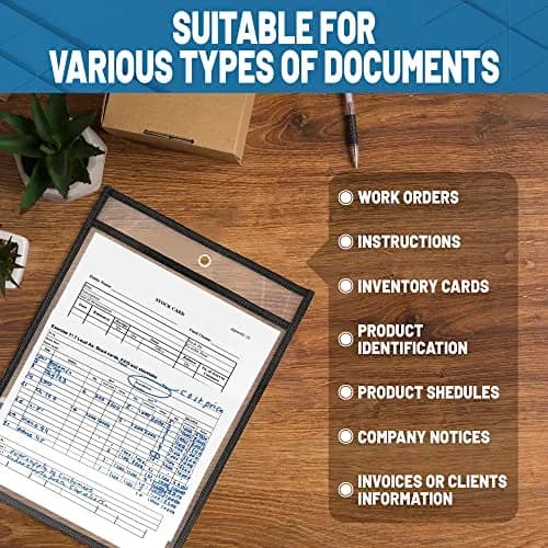 JUZARI Heavy Duty Sheet Protectors 8.5x11 Inch (30 Pack) | Clear Plastic Sleeves for Documents with Dry Erase Surface thumbnail 5