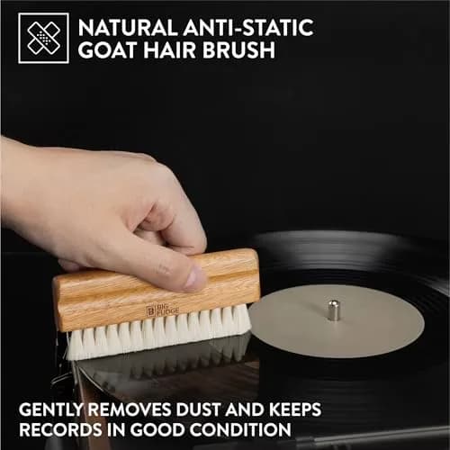 Big Fudge Vinyl Record Cleaning Kit - Collector's Edition - 100% Sapele Wood Vinyl Accessories - Velvet Vinyl Record Cleaner, Anti-Static Vinyl Brush, Stylus Brush and Vinyl Cleaner Solution w/Case thumbnail 3