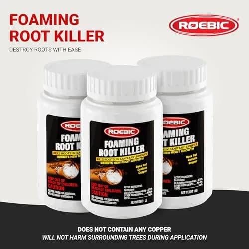 Roebic FRK Foaming Tree Root Killer 1.36 kg (3 lb) | Patented Formula for Pipes & Septic Systems thumbnail 2