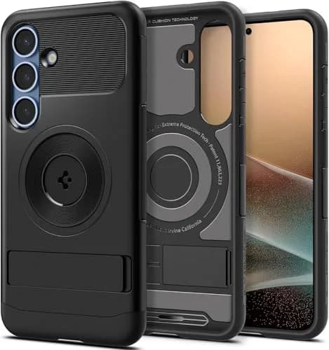 Spigen Slim Armor MagFit Designed for Galaxy S25 | Military-Grade Protection with MagSafe Compatibility thumbnail 1