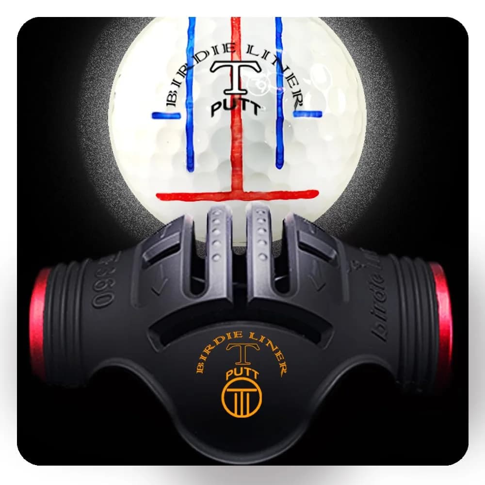 BIRDIE79 T-PUTT 360° Golf Ball Marker Tool, 3 Pens, Gift Box | Precision Alignment & Portable Design