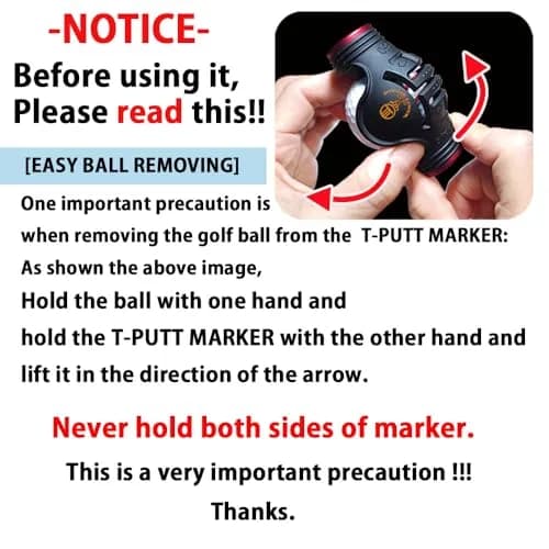 BIRDIE79 T-PUTT 360° Golf Ball Marker Tool, 3 Pens, Gift Box | Precision Alignment & Portable Design thumbnail 7