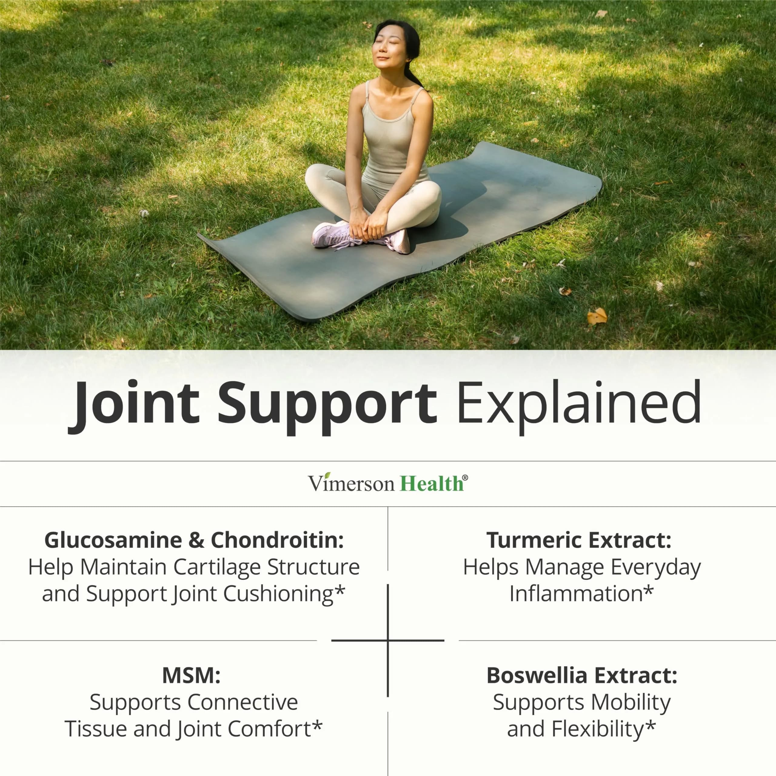 Vimerson Health Glucosamine Chondroitin MSM Joint Supplement Tablets, 90 Count | Supports Joint Health & Mobility - view 4