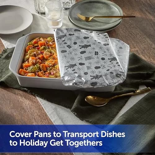 Reynolds Wrap Fun Foil Embossed Holiday Pattern Aluminum Foil Roll 25 Sq. Ft. (22.86 cm x 7.64 m) | Festive Food Gift Wrapping thumbnail 4