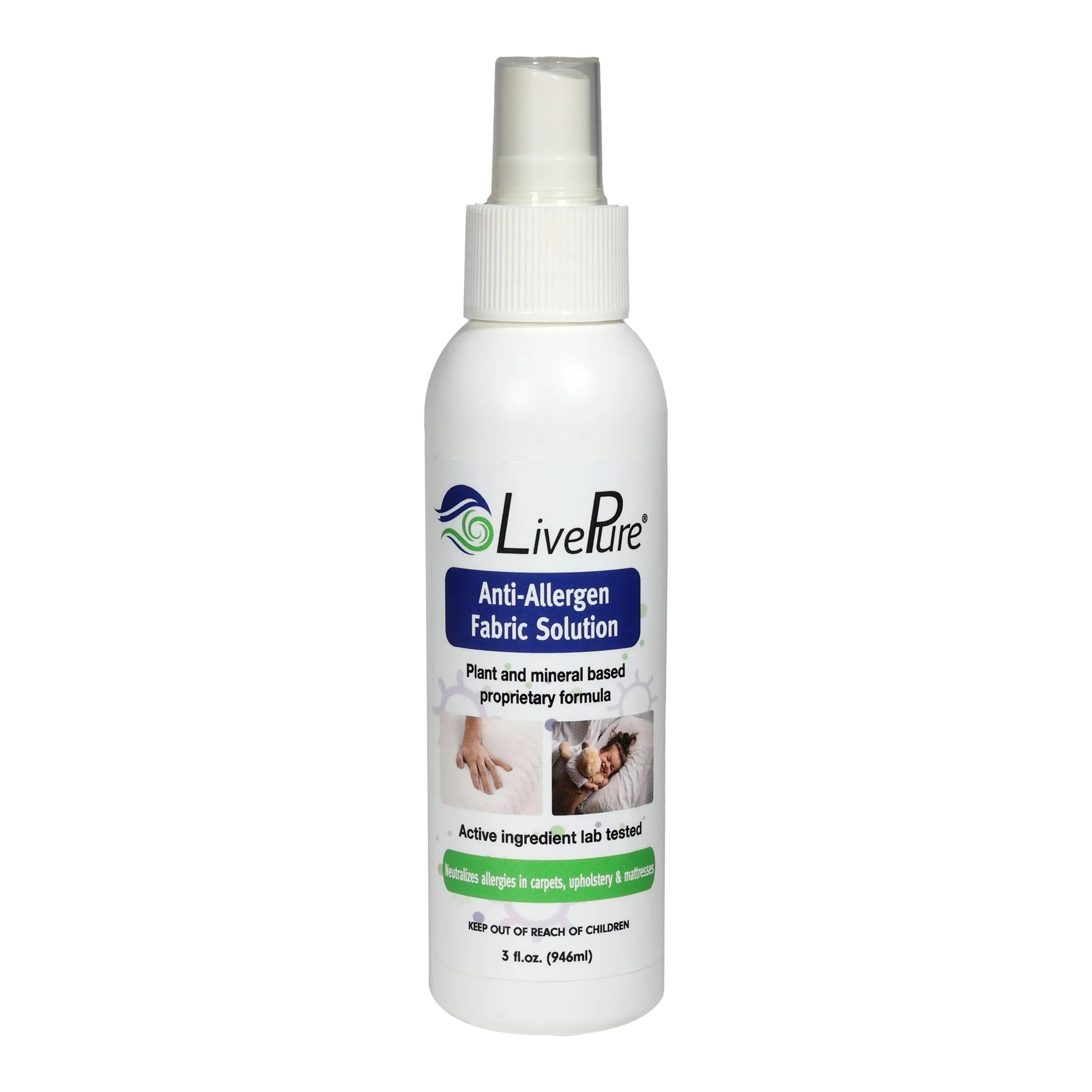 LivePure Anti-Allergen Fabric Spray 74ml (3 Fl Oz) 5-Pack | Plant-Based Allergy Relief for Dust Mites & Pet Dander - view 2