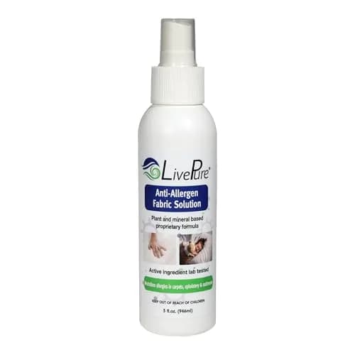 LivePure Anti-Allergen Fabric Spray 74ml (3 Fl Oz) 5-Pack | Plant-Based Allergy Relief for Dust Mites & Pet Dander thumbnail 2