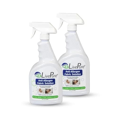 LivePure Anti-Allergen Fabric Spray 1893ml (64 Fl Oz) | Plant & Mineral-Based Formula for Household Surfaces thumbnail 1