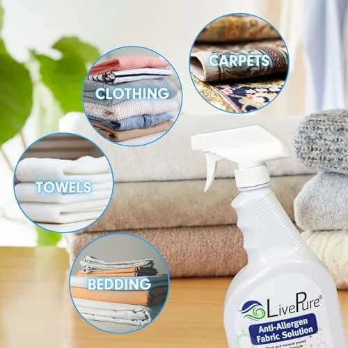 LivePure Anti-Allergen Fabric Spray 1893ml (64 Fl Oz) | Plant & Mineral-Based Formula for Household Surfaces thumbnail 7