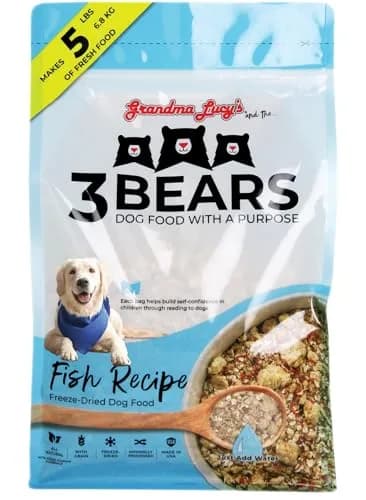 Grandma Lucy's 3 Bears Fish Dog Food 1lb | Complete, Grain-Inclusive, USA Made thumbnail 1