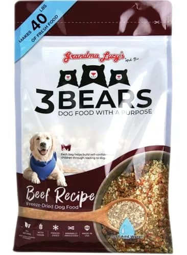 Grandma Lucy's 3 Bears Beef Dog Food 8lb | Complete, Wholesome & USA Made thumbnail 1