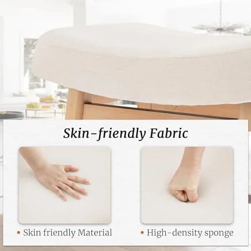 Cozyman Bar Stools Set of 2 | Farmhouse Counter Height Stools for Kitchen & Dining thumbnail 5