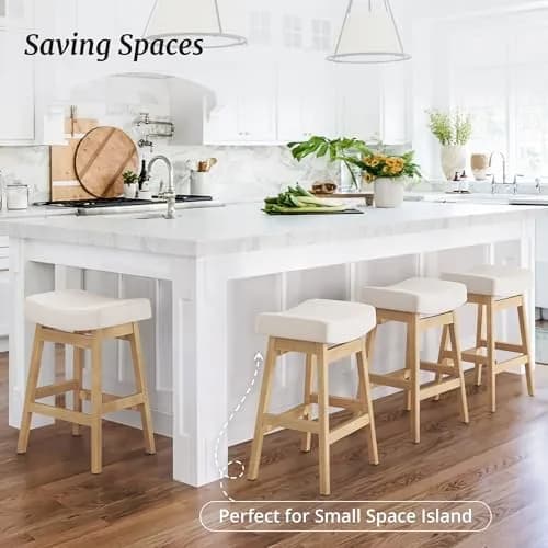 Cozyman Bar Stools Set of 2 | Farmhouse Counter Height Stools for Kitchen & Dining thumbnail 7