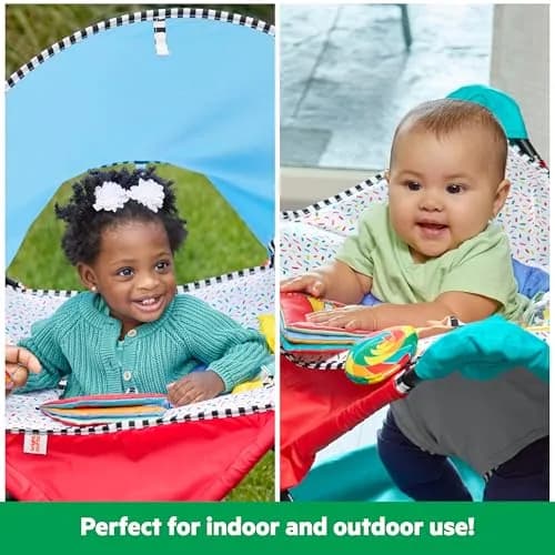 Bright Starts Pop 'N Jump Portable Baby Jumper with Sensory Toys | Foldable Indoor/Outdoor Baby Activity Seat (6-12 Months) thumbnail 6