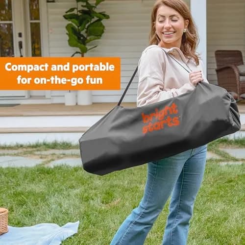 Bright Starts Pop 'N Jump Portable Baby Jumper with Sensory Toys | Foldable Indoor/Outdoor Baby Activity Seat (6-12 Months) thumbnail 8