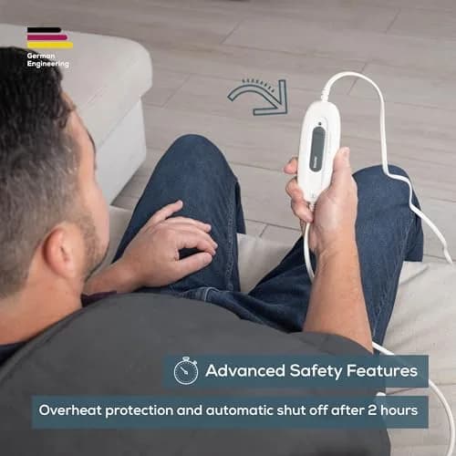 Beurer Weighted Heating Pad XL Size 12" x 24" | 6 Heat Levels, Auto Shut Off, Machine Washable, 3lbs thumbnail 4