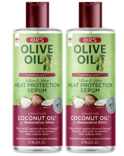 ORS Olive Oil Heat Protection Hair Serum with Coconut Oil, 355ml (12 Fl Oz) Pack of 2 | Shields Hair from Heat Damage thumbnail 1