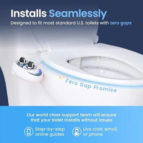 LUXE Bidet NEO 120 Gold Bidet Attachment for Toilet Seat 17.7 inches (45 cm) | Non-Electric Self-Cleaning Nozzle thumbnail 4