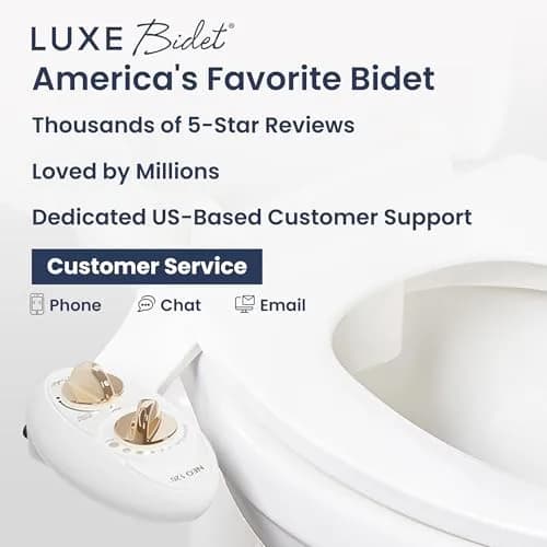 LUXE Bidet NEO 120 Gold Bidet Attachment for Toilet Seat 17.7 inches (45 cm) | Non-Electric Self-Cleaning Nozzle thumbnail 7