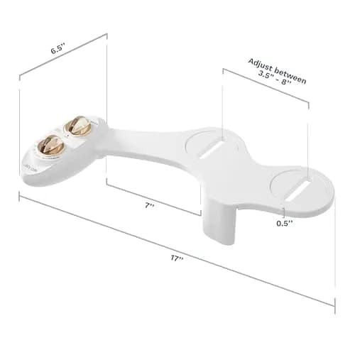 LUXE Bidet NEO 120 Gold Bidet Attachment for Toilet Seat 17.7 inches (45 cm) | Non-Electric Self-Cleaning Nozzle thumbnail 9
