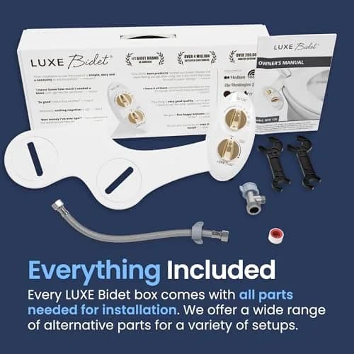 LUXE Bidet NEO 120 Gold Bidet Attachment for Toilet Seat 17.7 inches (45 cm) | Non-Electric Self-Cleaning Nozzle thumbnail 2