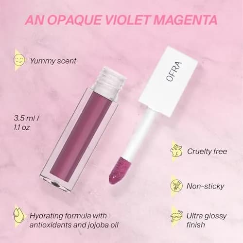 Ofra Lip Gloss - Supernova 3.5ml | Ultra-Glossy, Long-Lasting Hydrating Lip Shine thumbnail 6