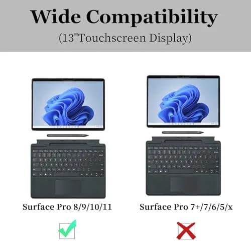 TALTAW Case for Microsoft Surface Pro 11/10/9/8 13-Inch | Rugged All-in-One Transparent Cover with Kickstand thumbnail 6