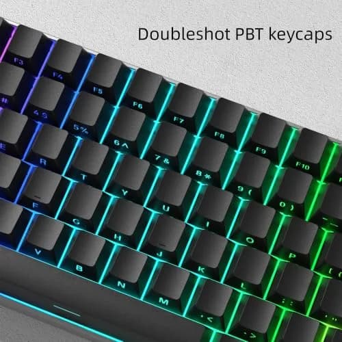dagaladoo Double Shot PBT Shine Through Keycaps Set - Black Japanese Style Cherry Profile | 135 Keys thumbnail 5